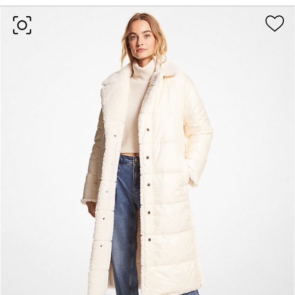 Michael Kors Quilted Ciré and Faux
Shearling Reversible Puffer
Coat- Women’s MED - Picture 14 of 16